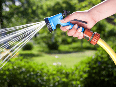 Watering from hose end sprayer